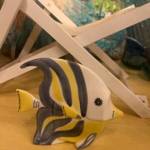 PESCE PIATTO CERAMICA COLORATA PICCOLO