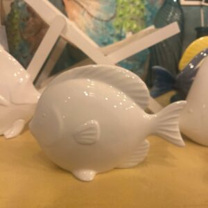 PESCE FARFALLA CERAMICA BIANCA PICCOLO