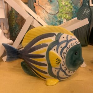 PESCE FARFALLA CERAMICA COLORATA GRANDE