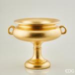 COPPA/VASO RESINA FOGLIA ORO H44