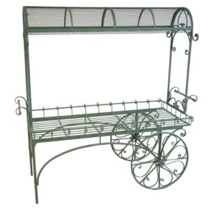 CARRETTO IN METALLO CON TETTO BIANCO/NERO