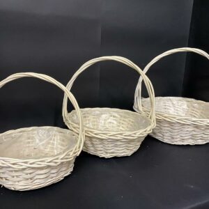 CESTINO 15 BIANCO CON MANICO ALTO PICCOLO