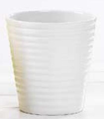 VASO RIGHE SVASATO BIANCO H15