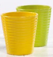 VASO RIGHE SVASATO VERDE/GIALLO H15