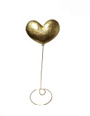 PALLONCINO METALLO A CUORE 3D ORO H80