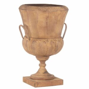 CALICE METALLO BASE QUADRA MEDIA RUGGINE