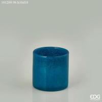 PORTA CANDELA H10 BLU PETROLIO