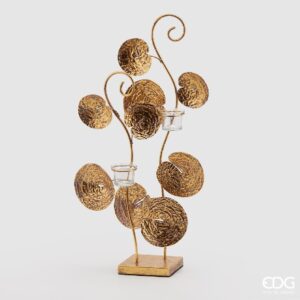 PORTACANDELA FOGLIE NINFEA