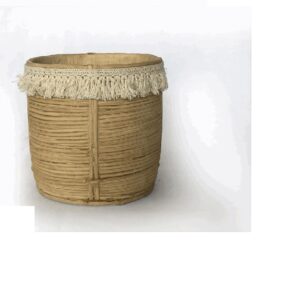 VASO CEMENTO BEIGE CON NAPPE MEDIO H22,5