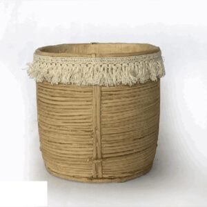 VASO CEMENTO BEIGE CON NAPPE GRANDE H27,5