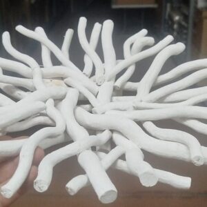 VASSOIO TONDO D52 RAMI BIANCHI