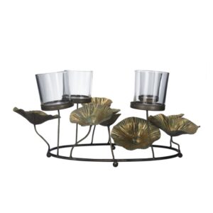 PORTACANDELA FOGLIE LOTO