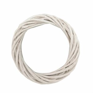 CORONA INTECCIATA MIDOLLINO 40 CM BIANCA