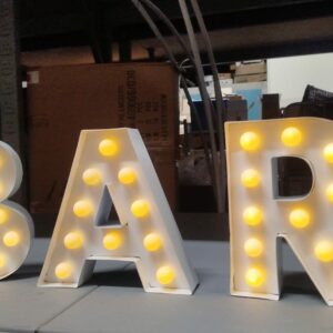 SCRITTA BAR A BATTERIA