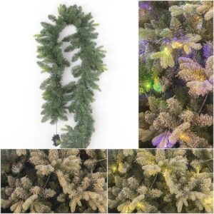 GHIRLANDA PINO 180 CM INNEVATA CON 50 LUCI