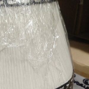 PARALUME PLISSETTATO 27,5 CM PANNA-NERO