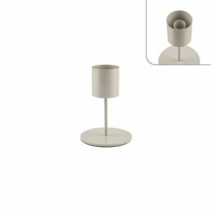 PORTACANDELA FERRO AVORIO H14,5 D5