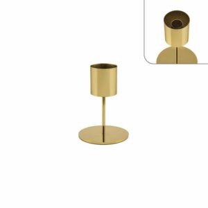 PORTACANDELA FERRO ORO H14,5 D5