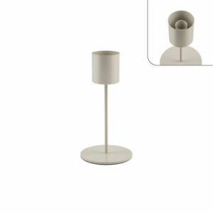 PORTACANDELA FERRO AVORIO H20,5 D5