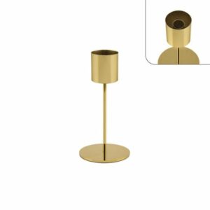 PORTACANDELA FERRO ORO H20,5 D5