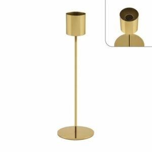 PORTACANDELA FERRO ORO H32,5 D5